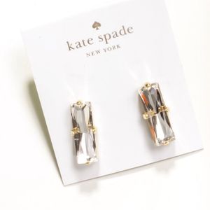 💕 Nwt Kate Spade Rectangle Crystal Bar Earrings